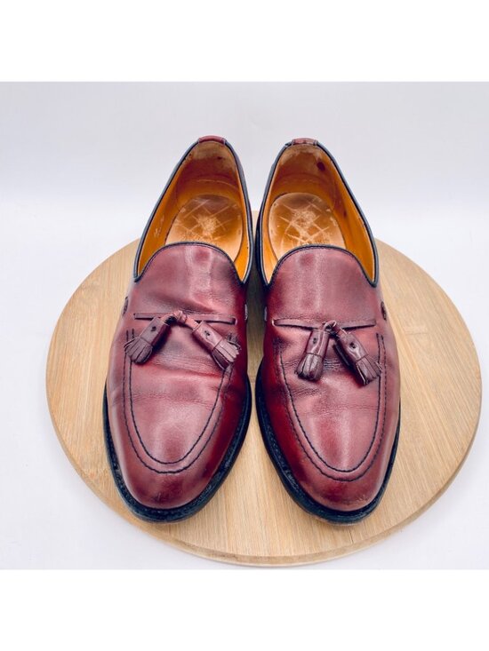 Allen Edmonds Grayson Shoes Mens 12 B Brown Leather Tasseled Loafers USA main image 11